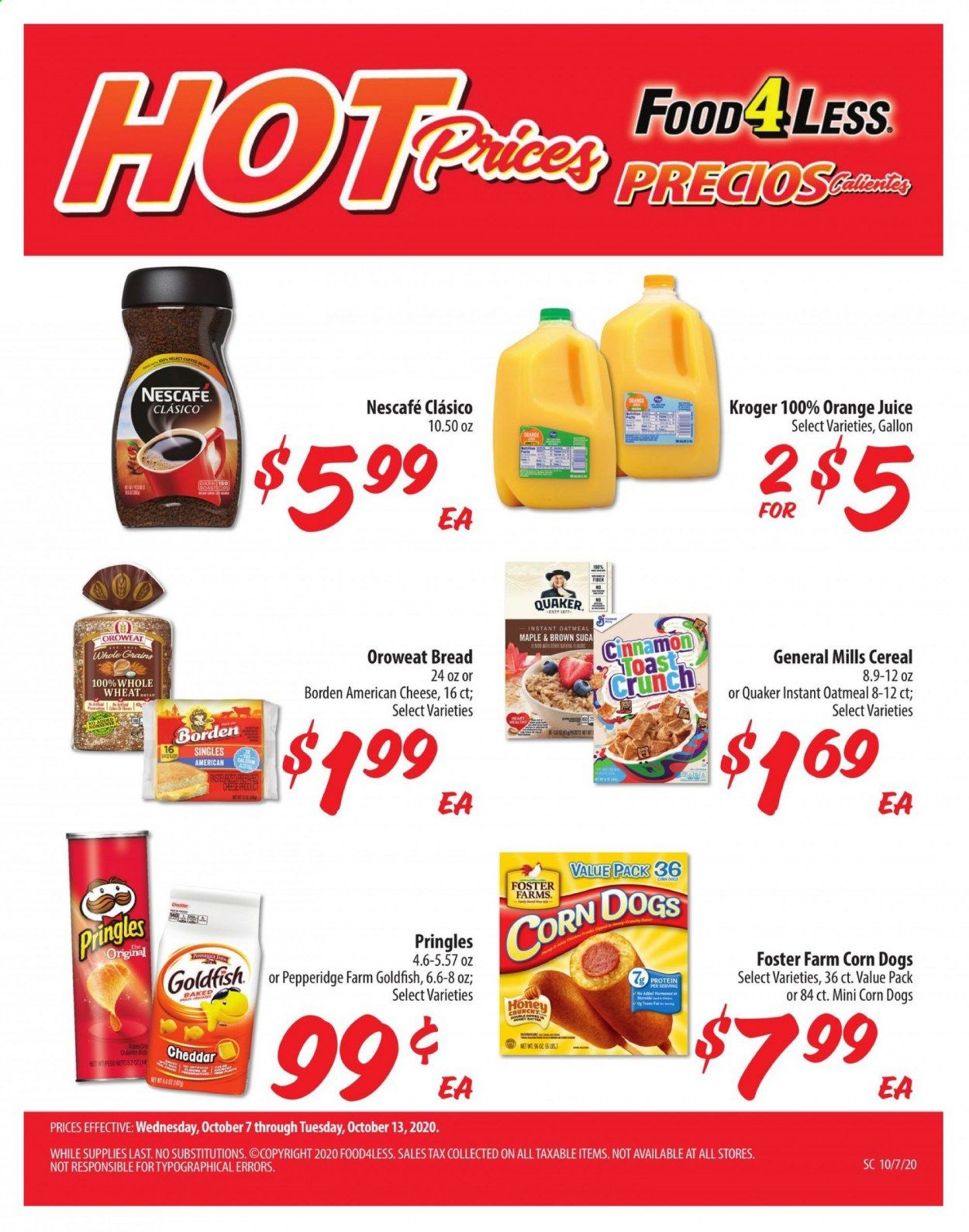 Food 4 Less (CA) Weekly Ad Flyer October 7 to October 13