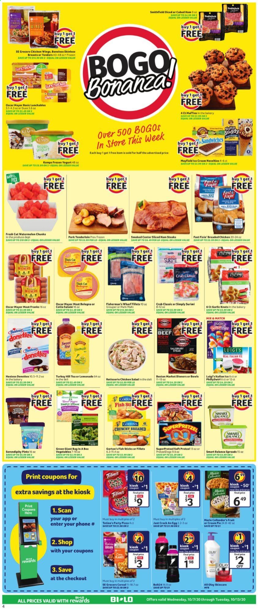 BI-LO Weekly Ad Flyer October 7 to October 13
