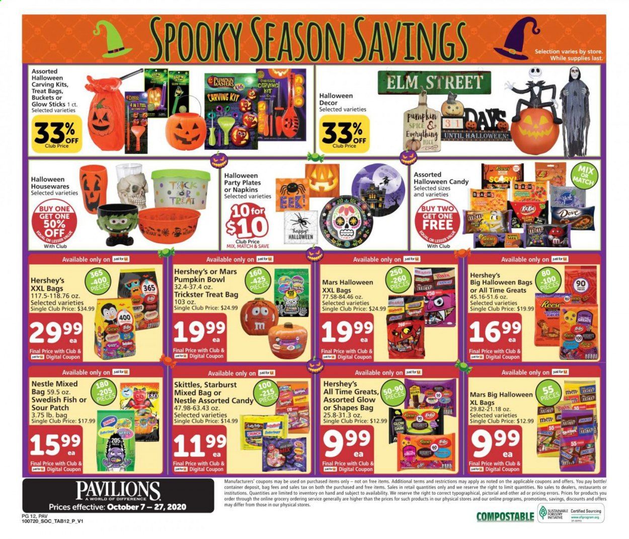 Pavilions Weekly Ad Flyer October 7 to October 27