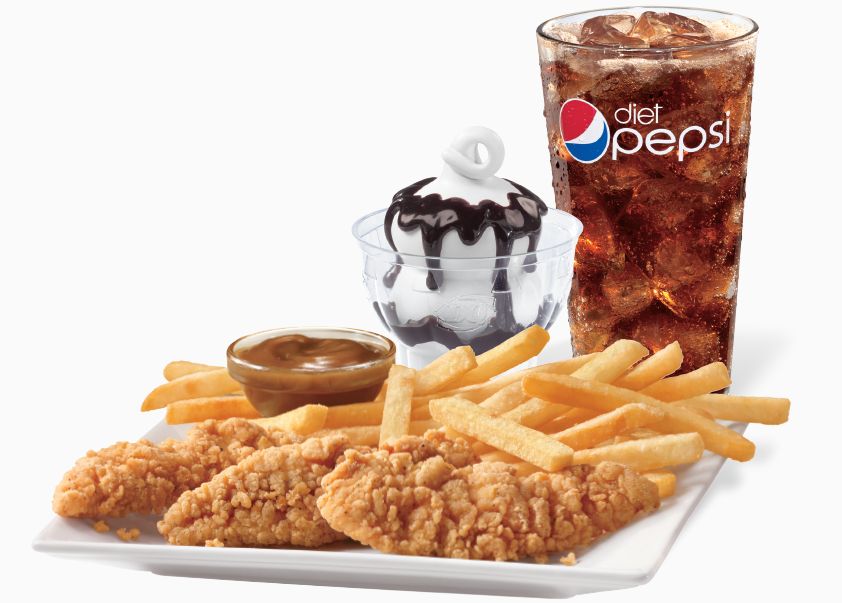 $6 Chicken Strip or Double with Cheese Meal Deals on the Menu All Day at Dairy Queen $6 Chicken Strip or Double with Cheese Meal Deals on the Menu All Day at Dairy Queen