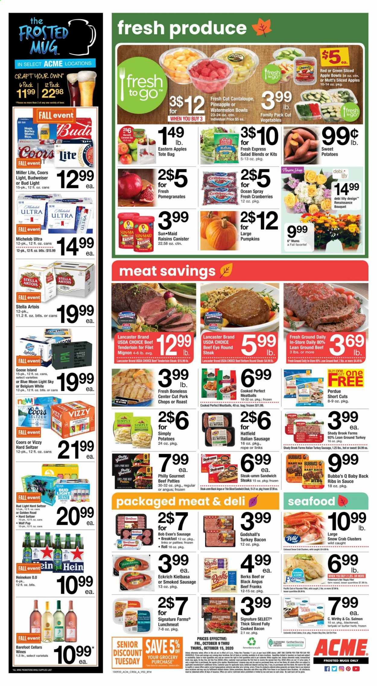 ACME Weekly Ad Flyer October 9 to October 15