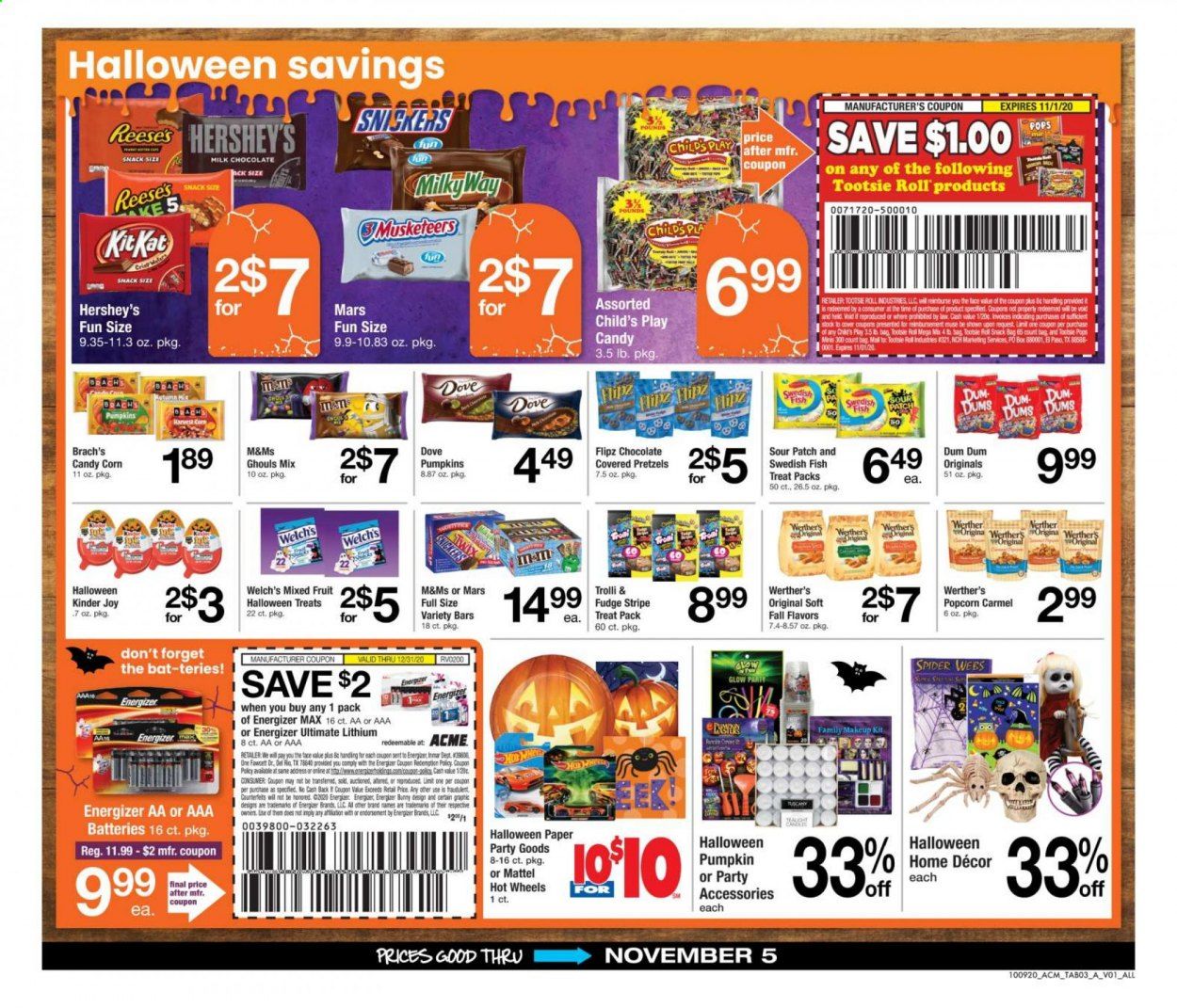 ACME Weekly Ad Flyer October 9 to November 5