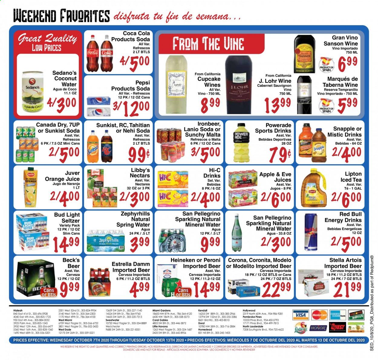 Sedano's Weekly Ad Flyer October 7 to October 13