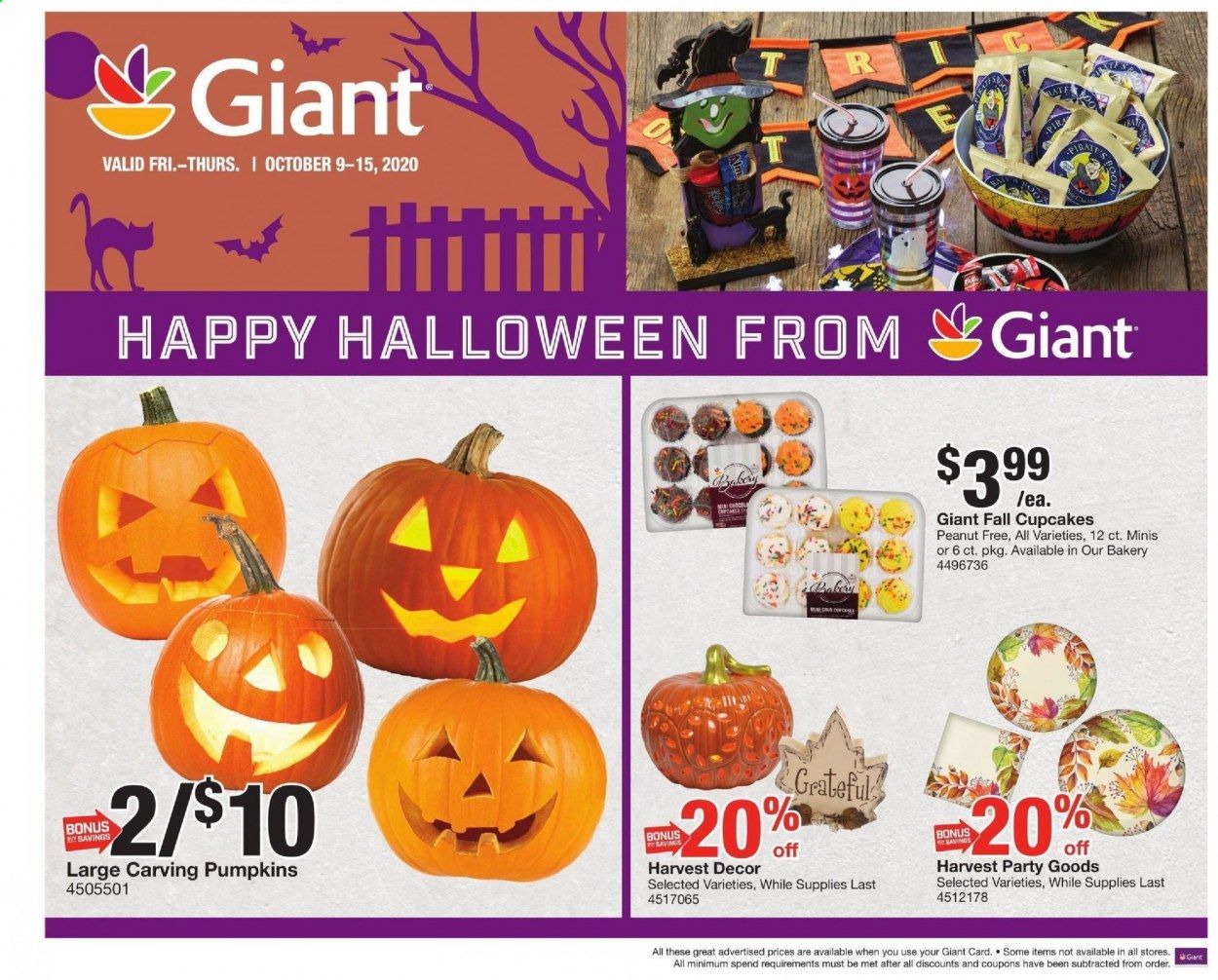 Giant Food Weekly Ad Flyer October 9 to October 15
