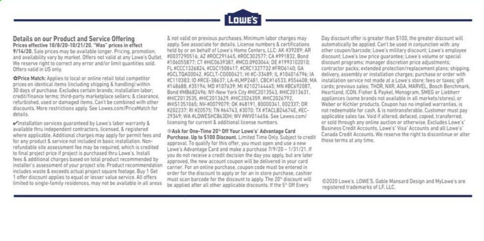 Lowe's Weekly Ad Flyer October 8 to October 21