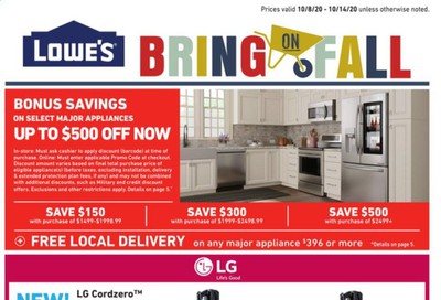 Lowe's Weekly Ad Flyer October 8 to October 14