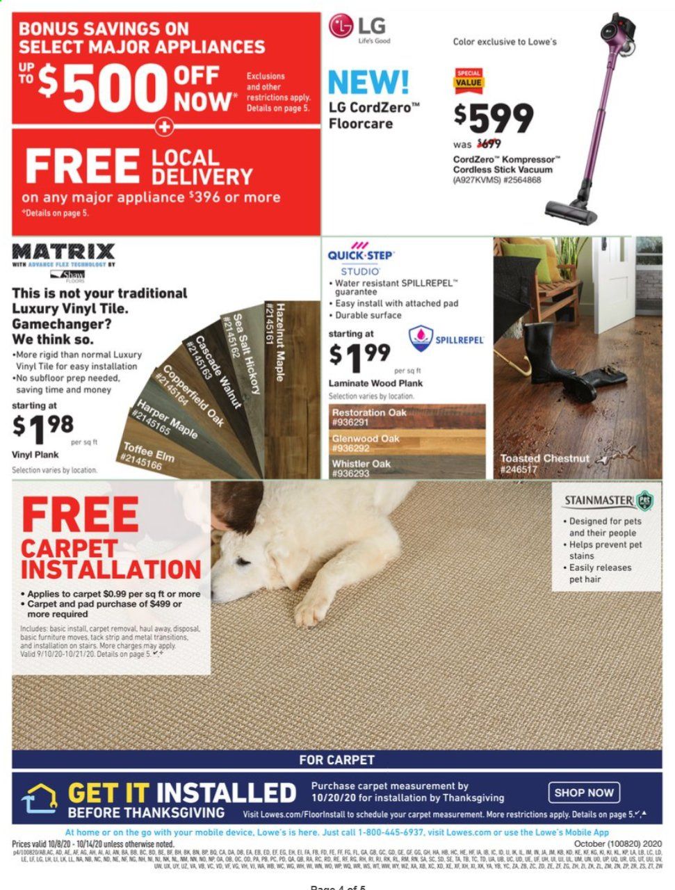 Lowe's Weekly Ad Flyer October 8 to October 14