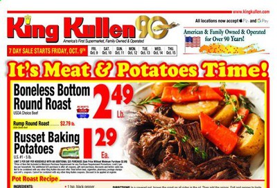 King Kullen Weekly Ad Flyer October 9 to October 15