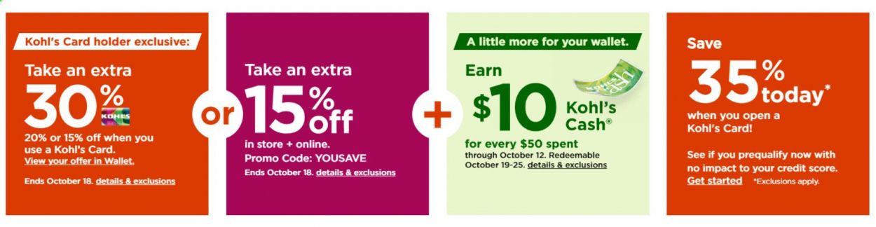 Kohl's Weekly Ad Flyer October 9 to October 18