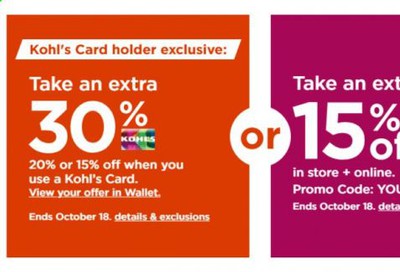 Kohl's Weekly Ad Flyer October 9 to October 18
