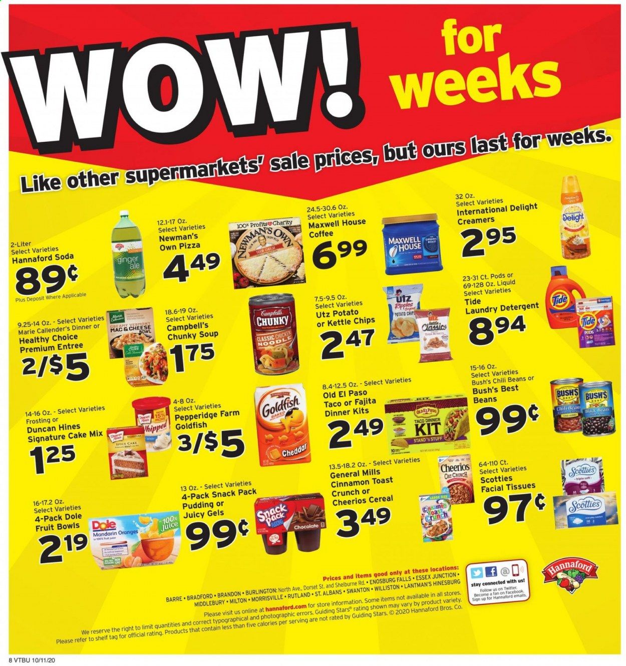 Hannaford (VT) Weekly Ad Flyer October 11 to October 17