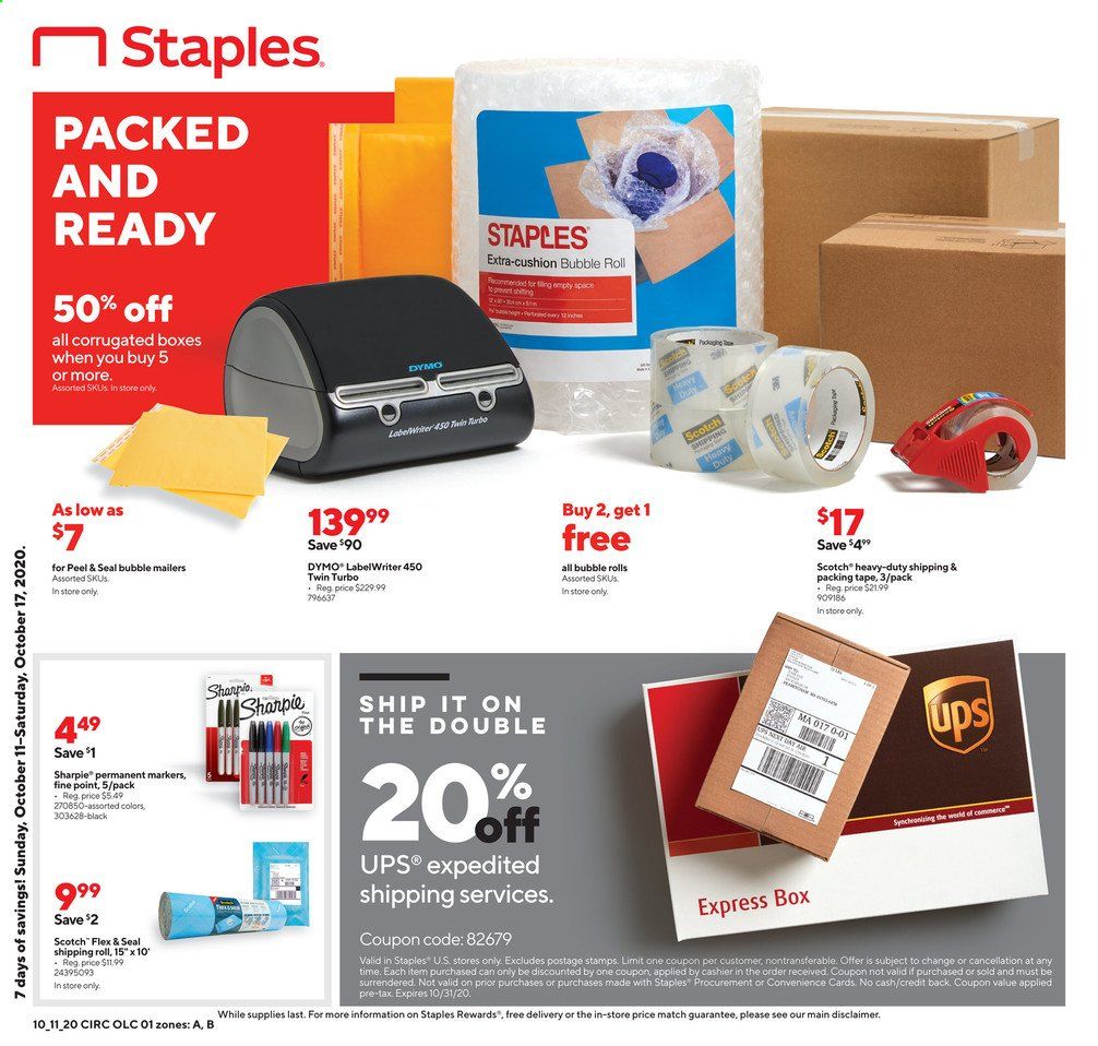 Staples Weekly Ad Flyer October 11 to October 17