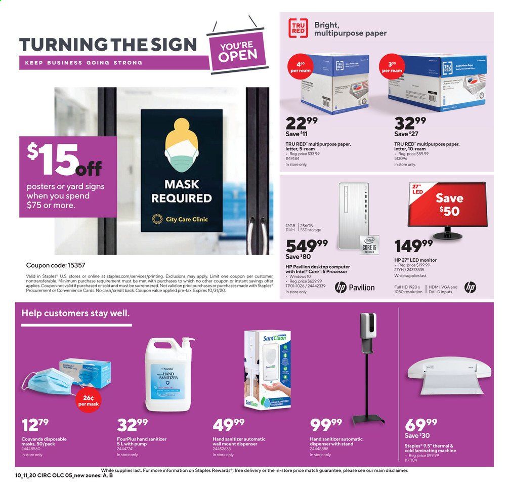 Staples Weekly Ad Flyer October 11 to October 17