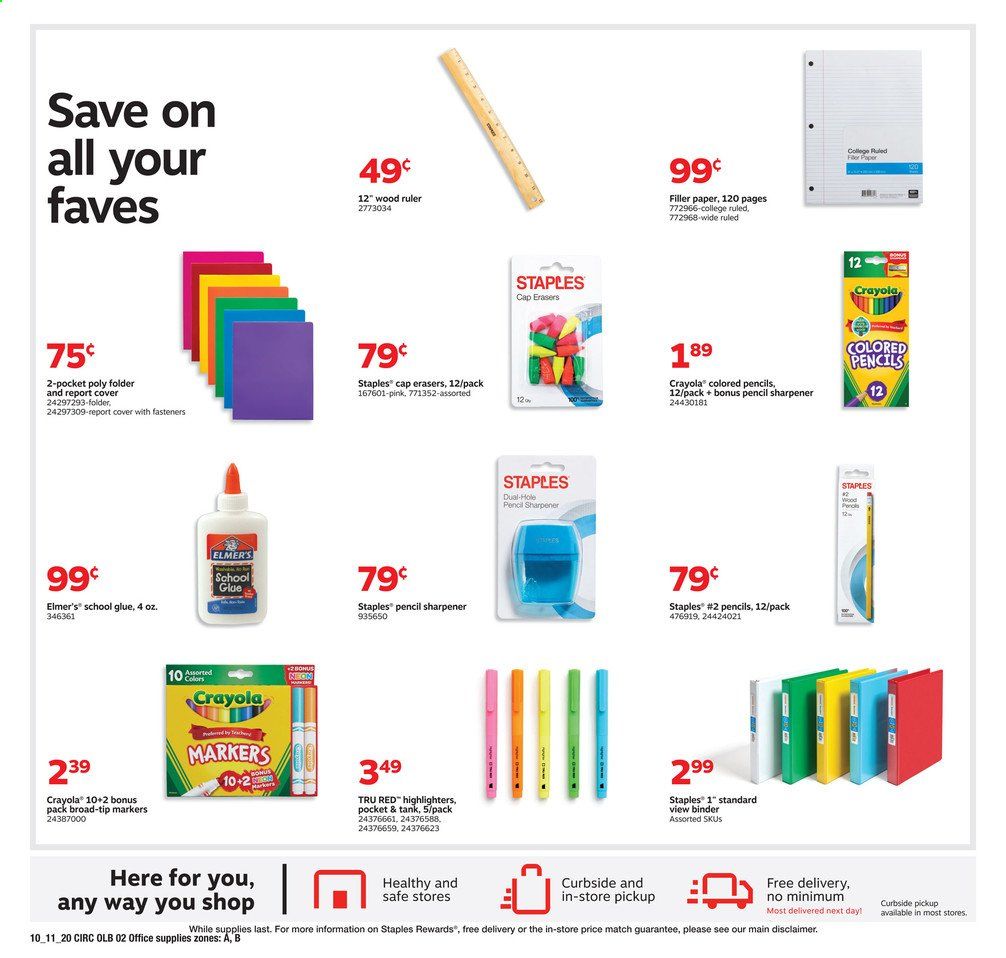 Staples Weekly Ad Flyer October 11 to October 17