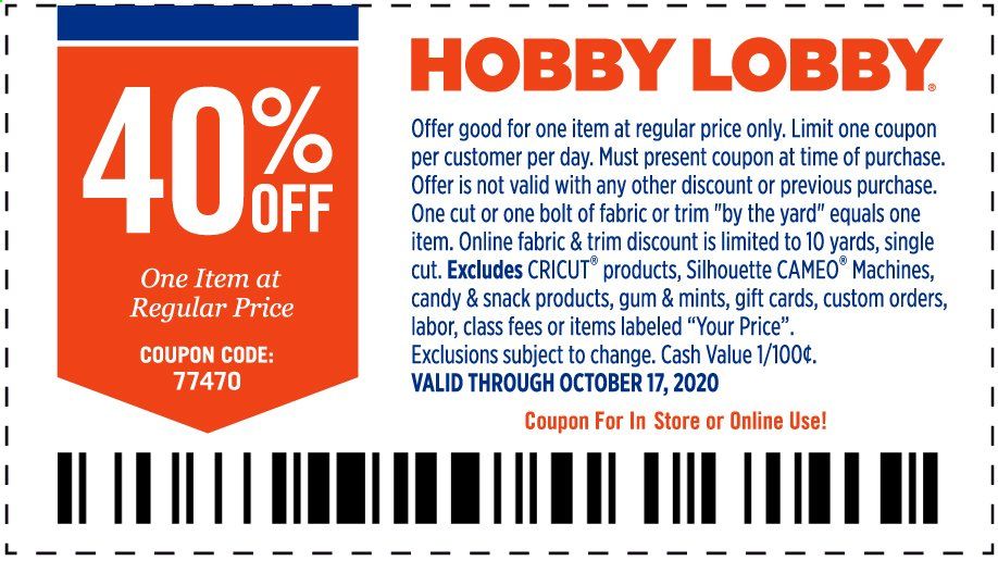 Hobby Lobby Weekly Ad Flyer October 11 to October 17