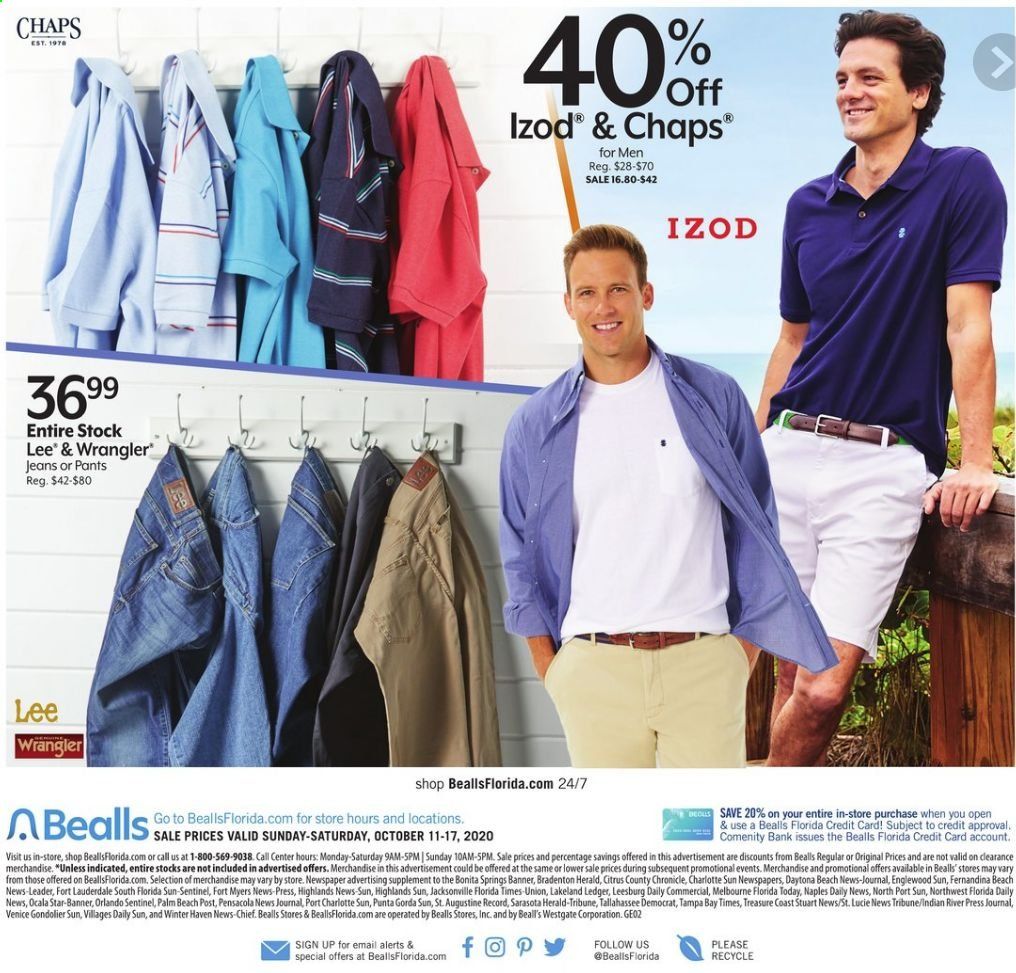 Bealls Florida Weekly Ad Flyer October 11 to October 17