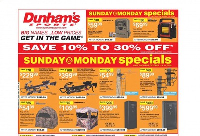 Dunham's Sports Weekly Ad Flyer October 10 to October 15