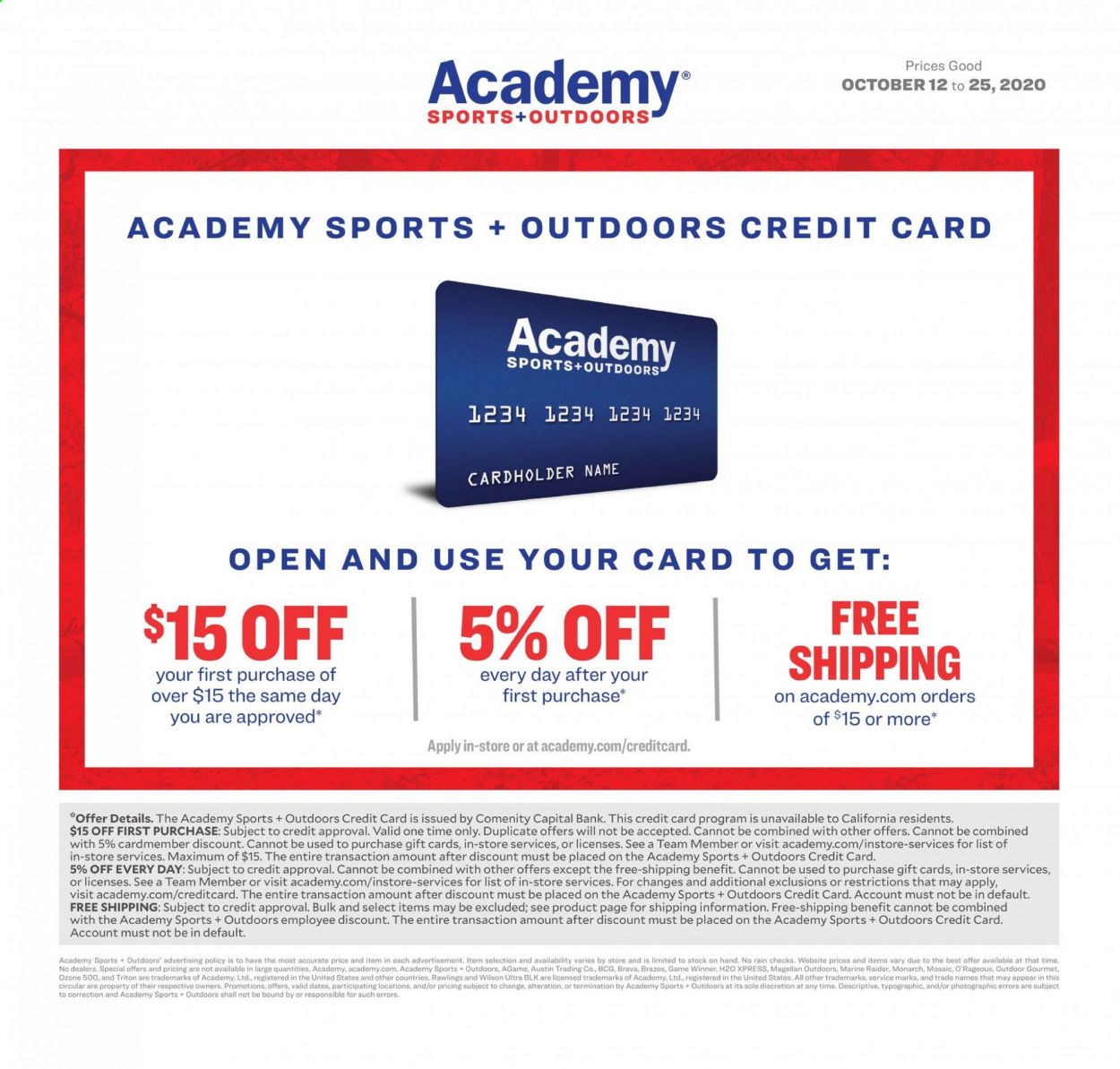 Academy Sports Weekly Ad Flyer October 12 to October 25