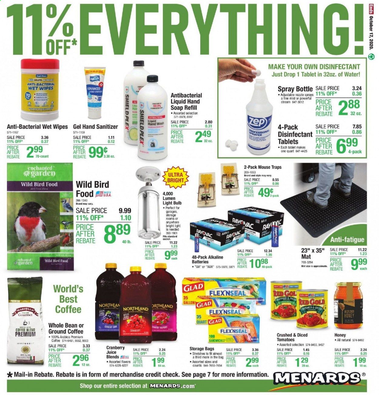 Menards Weekly Ad Flyer October 11 to October 17