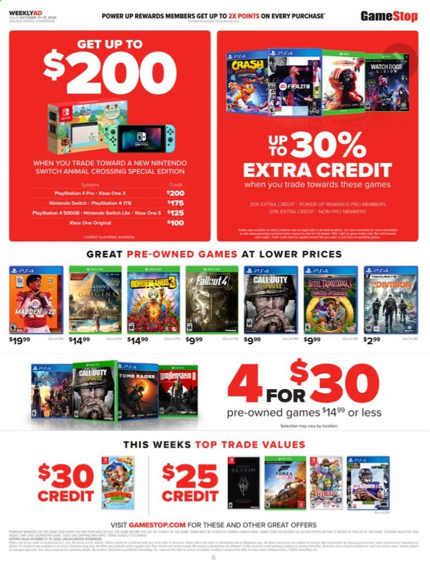 GameStop Weekly Ad Flyer October 11 to October 17