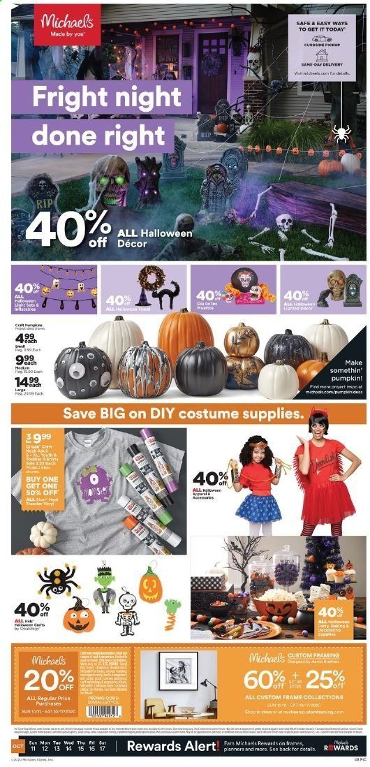 Michaels Weekly Ad Flyer October 11 to October 17