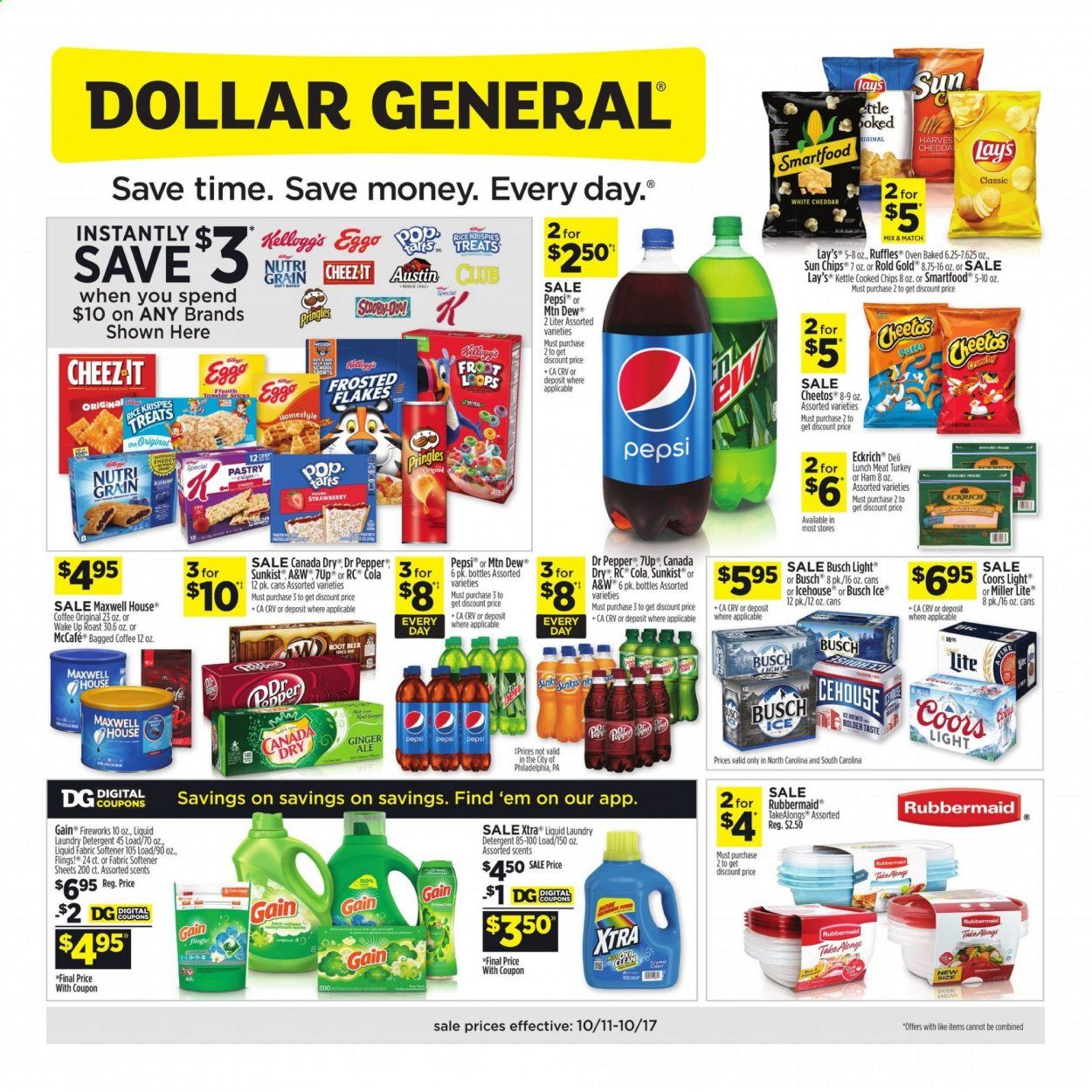 Dollar General (NC, SC) Weekly Ad Flyer October 11 to October 17