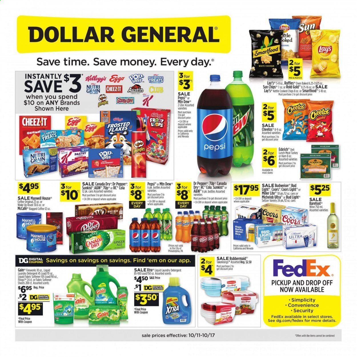 Dollar General (CA) Weekly Ad Flyer October 11 to October 17