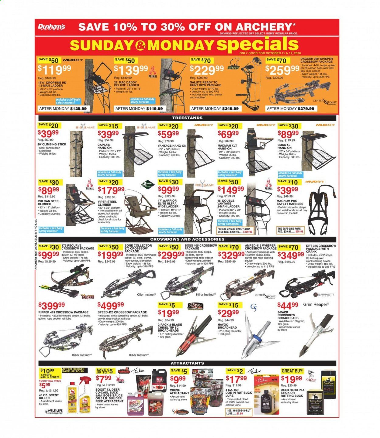 Dunham's Sports (IN) Weekly Ad Flyer October 10 to October 15