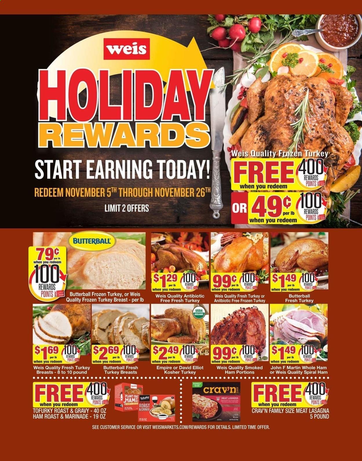 Weis Weekly Ad Flyer October 8 to November 26