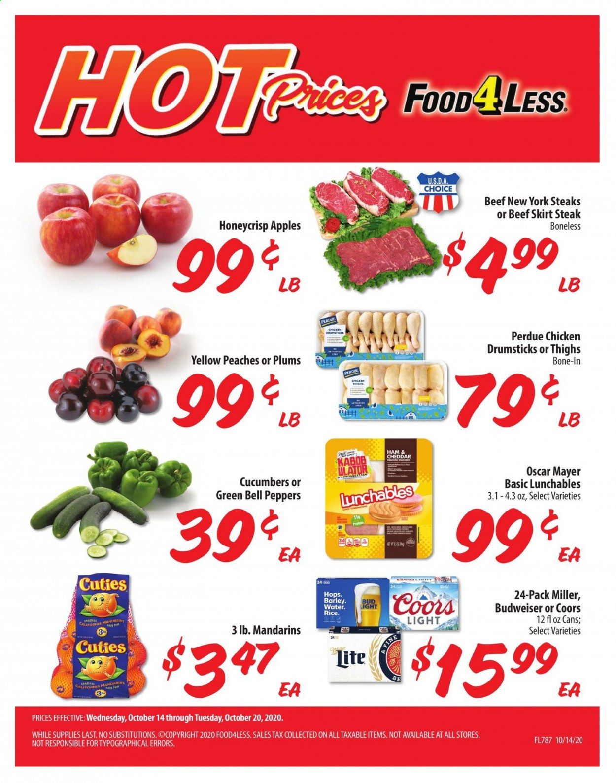 Food 4 Less (IN) Weekly Ad Flyer October 14 to October 20