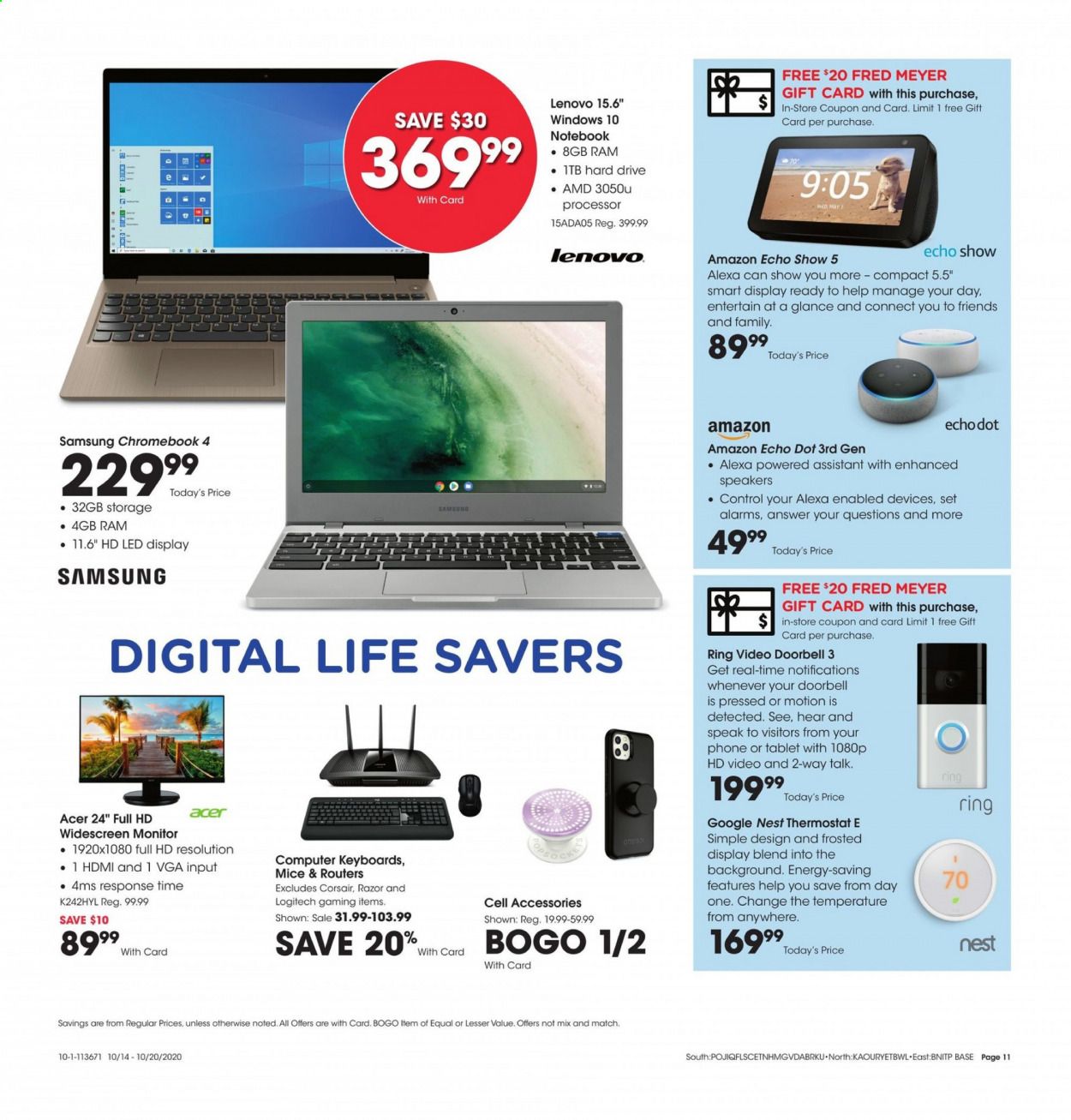 Fred Meyer (DC, DE, NJ, NY, PA, VA) Weekly Ad Flyer October 14 to October 20