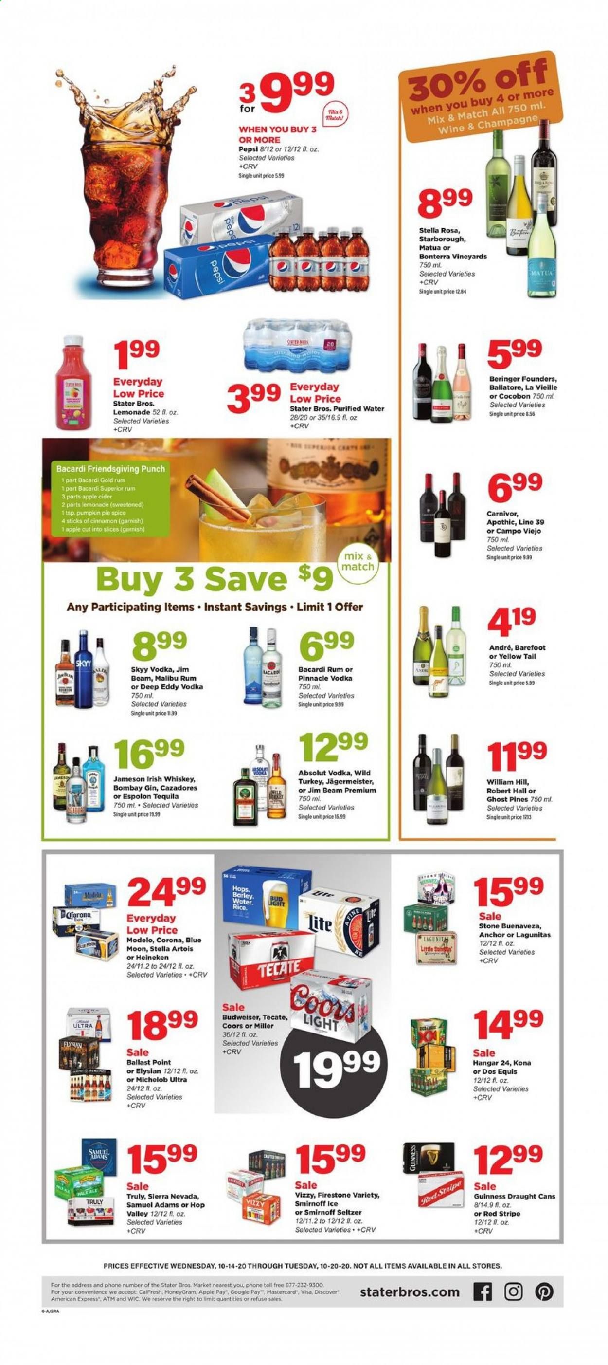 Stater Bros. Weekly Ad Flyer October 14 to October 20