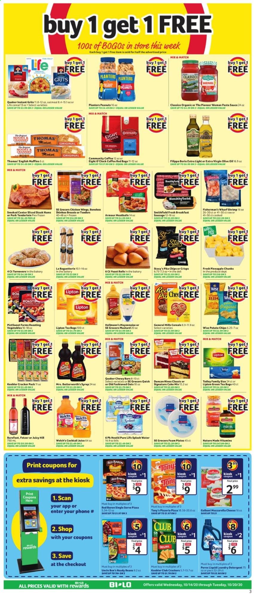 BI-LO Weekly Ad Flyer October 14 to October 20
