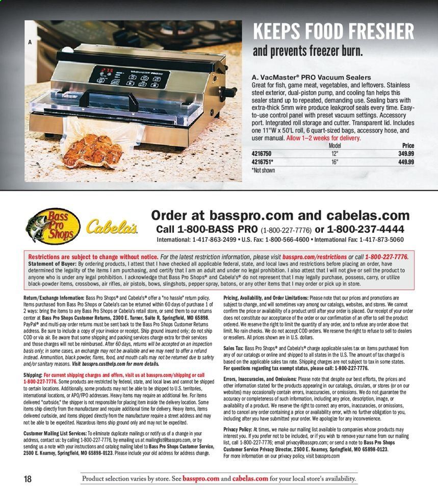 Bass Pro Shops Weekly Ad Flyer October 14 to December 26