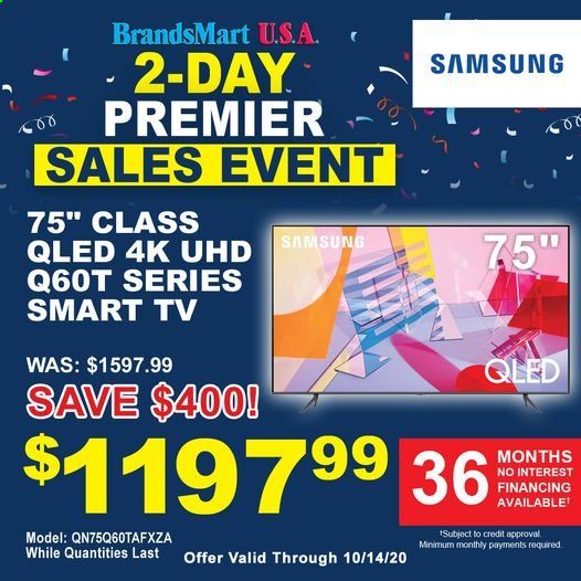 Brandsmart USA Weekly Ad Flyer October 13 to October 14