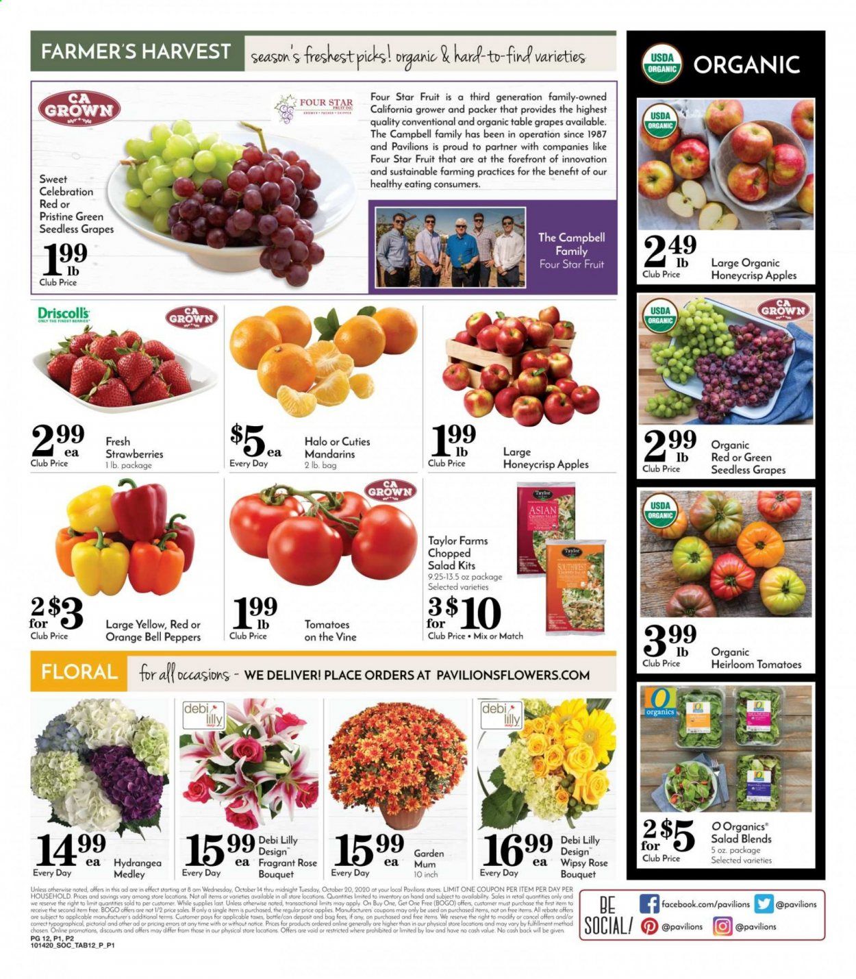 Pavilions (CA) Weekly Ad Flyer October 14 to October 20