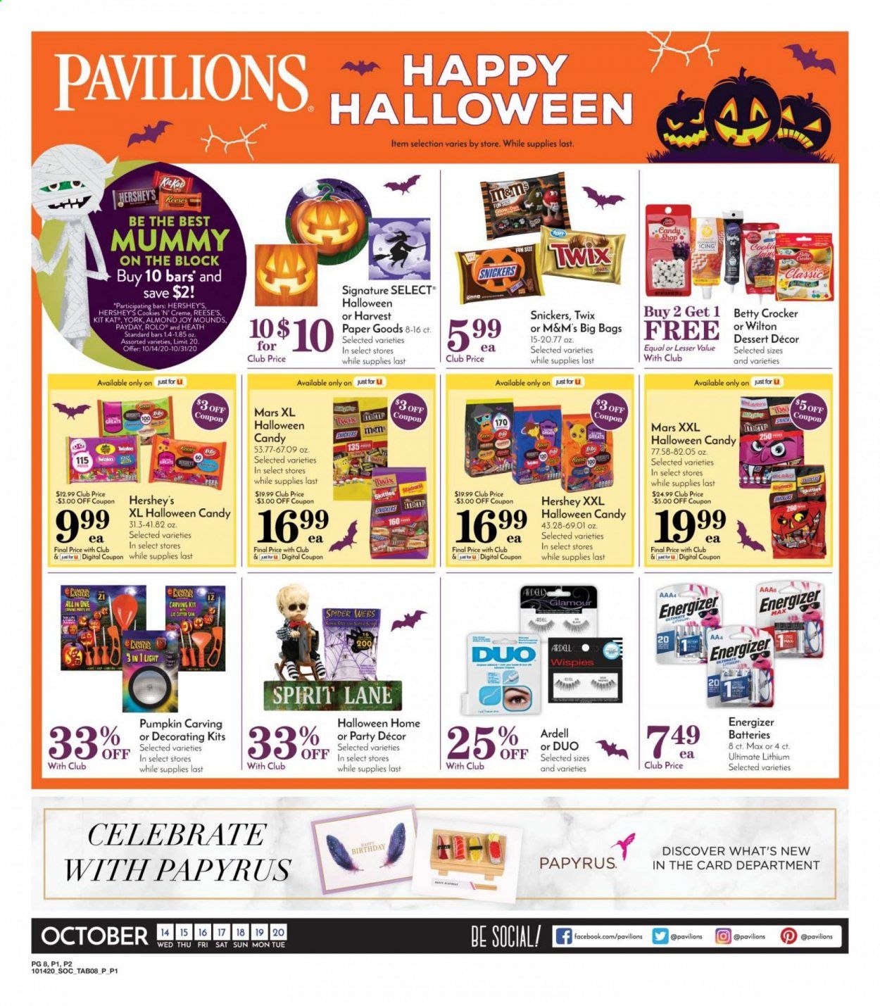 Pavilions (CA) Weekly Ad Flyer October 14 to October 20