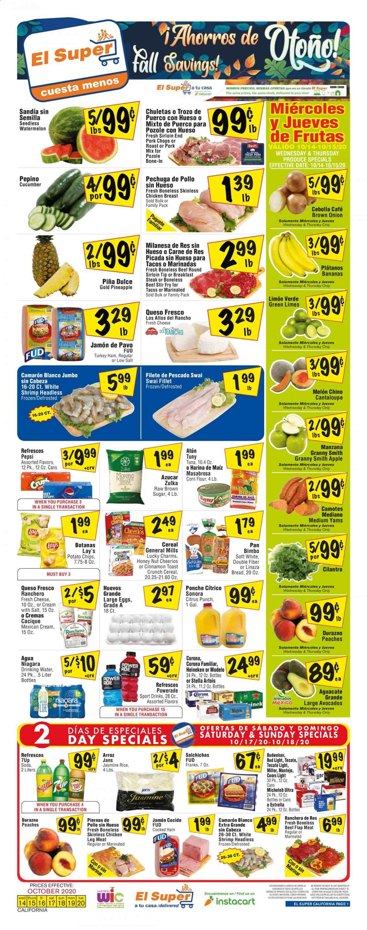 El Super (AZ, CA, NM, NV, TX) Weekly Ad Flyer October 14 to October 20