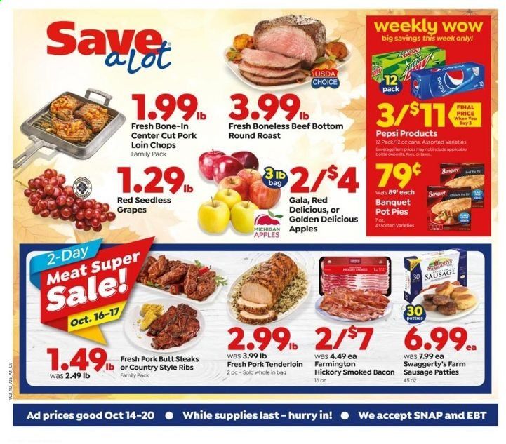 Save a Lot Weekly Ad Flyer October 14 to October 20