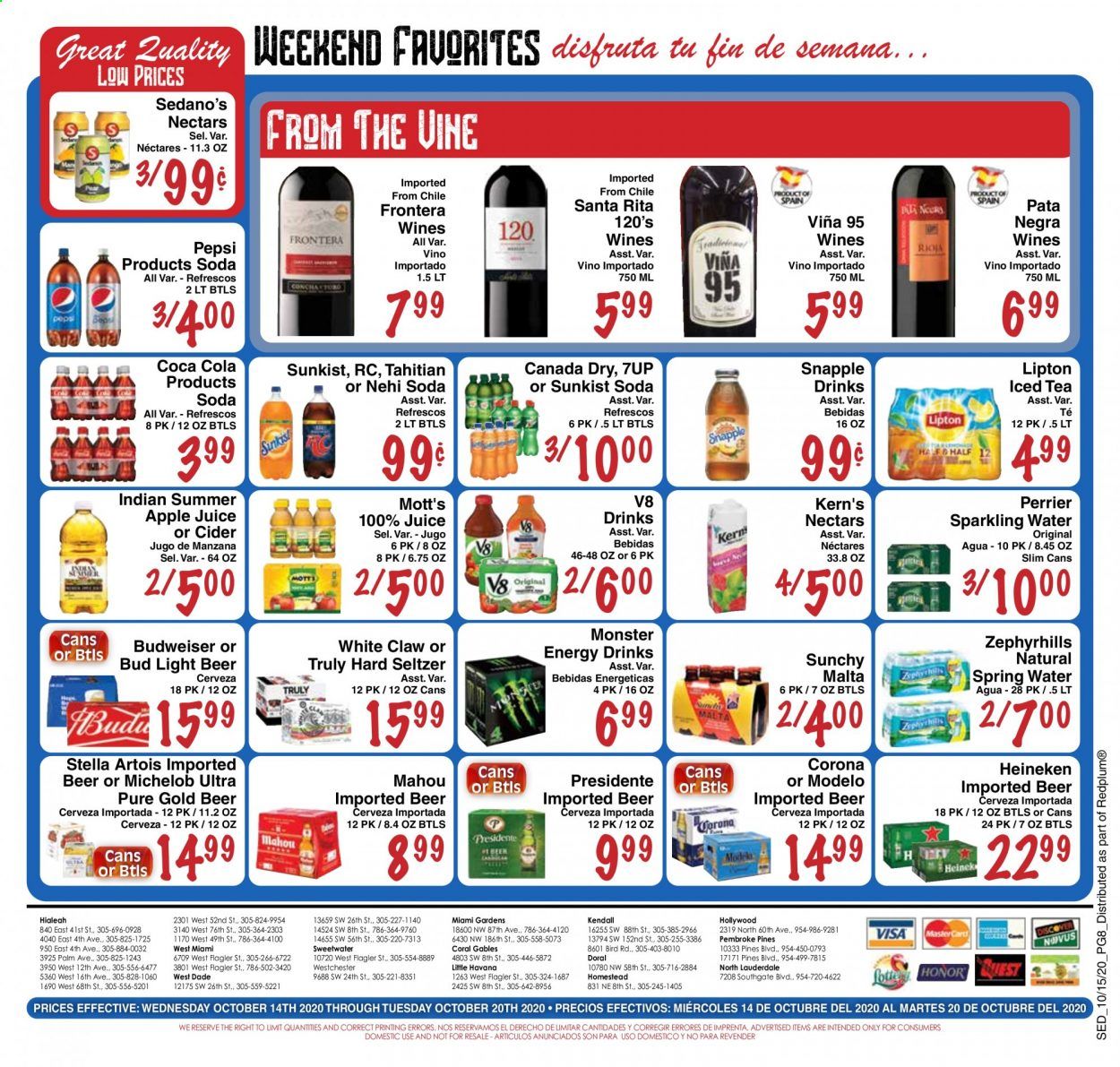 Sedano's (FL) Weekly Ad Flyer October 14 to October 20