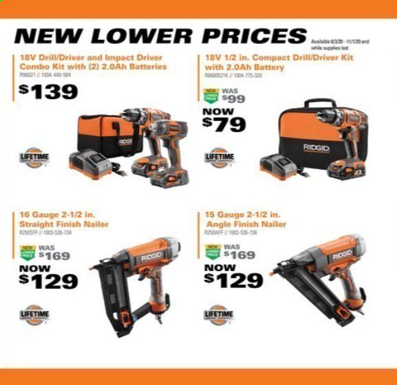 The Home Depot Weekly Ad Flyer September 1 to November 1