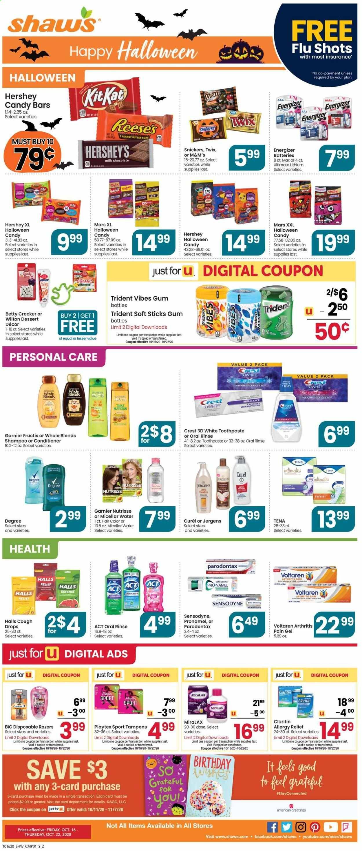 Shaw’s (MA, ME, NH, RI, VT) Weekly Ad Flyer October 16 to October 22