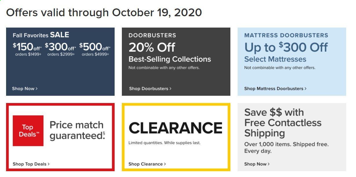 Value City Furniture Weekly Ad Flyer October 15 to October 19