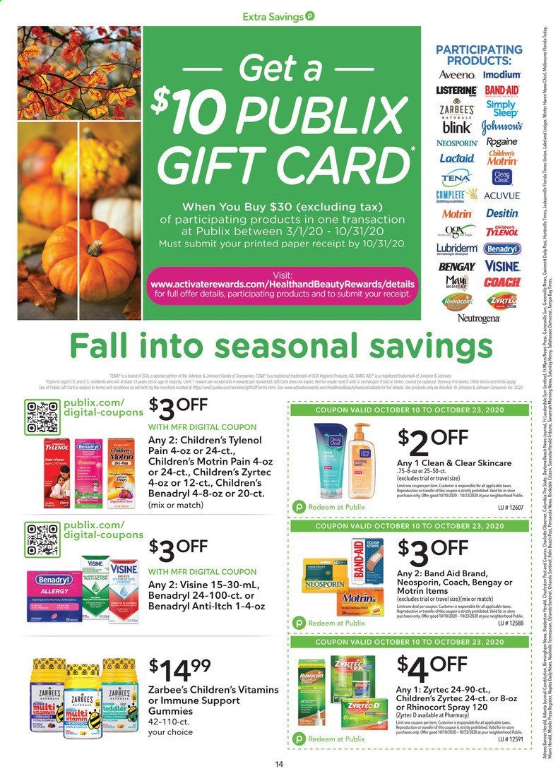 Publix (AL, FL, GA, NC, SC, TN, VA) Weekly Ad Flyer October 10 to October 23