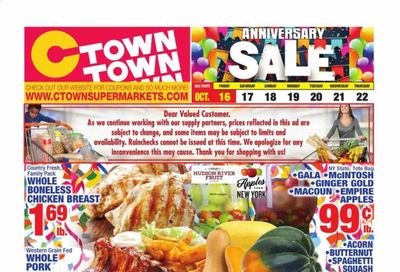C-Town Weekly Ad Flyer October 16 to October 22