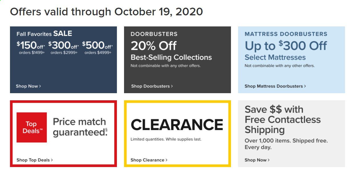 American Signature Furniture Weekly Ad Flyer October 15 to October 19