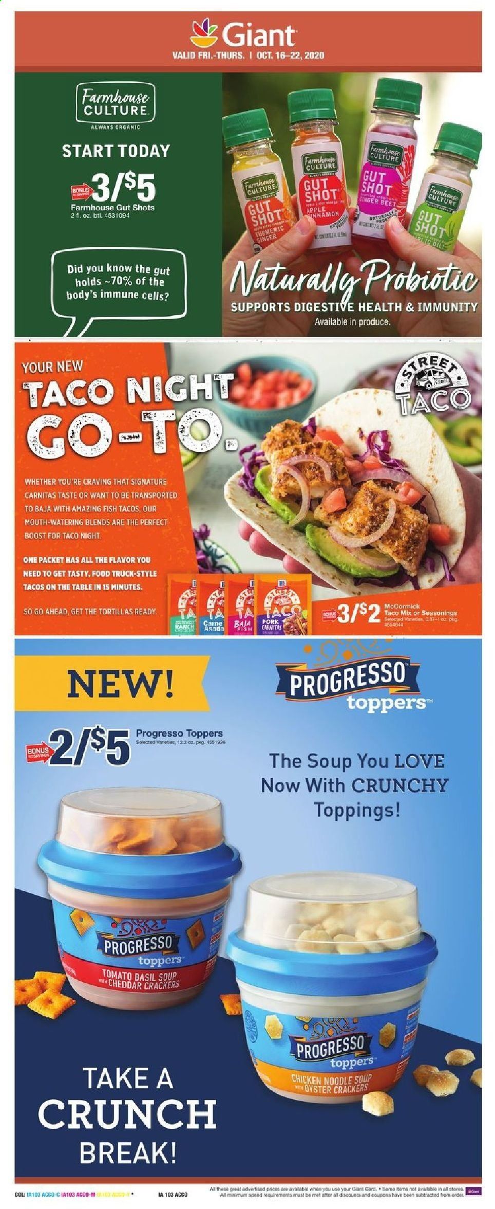 Giant Food Weekly Ad Flyer October 16 to October 22