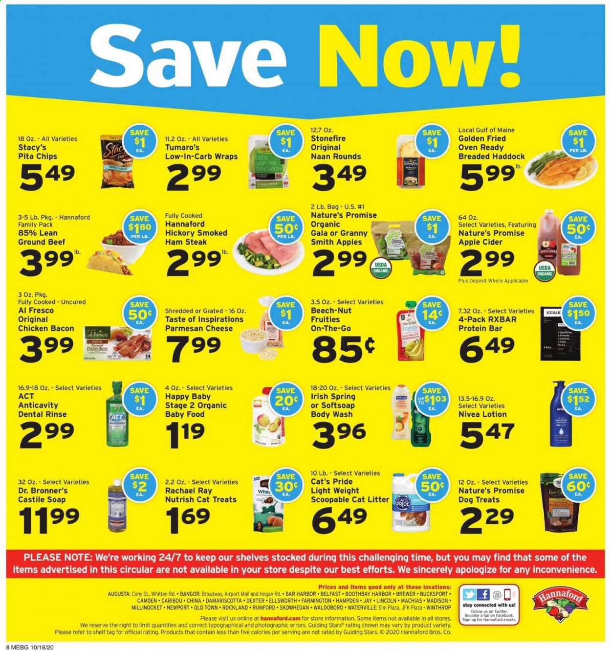 Hannaford (ME) Weekly Ad Flyer October 18 to October 24
