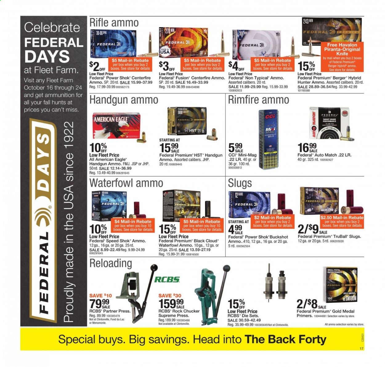 Fleet Farm Weekly Ad Flyer October 16 to October 24