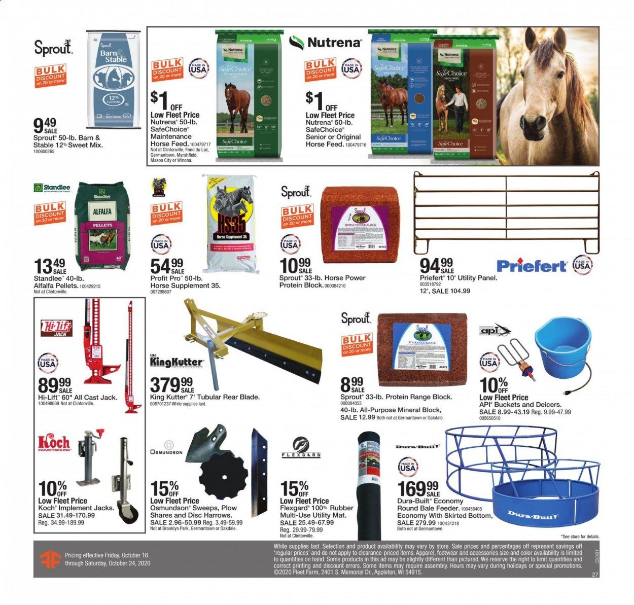 Fleet Farm Weekly Ad Flyer October 16 to October 24